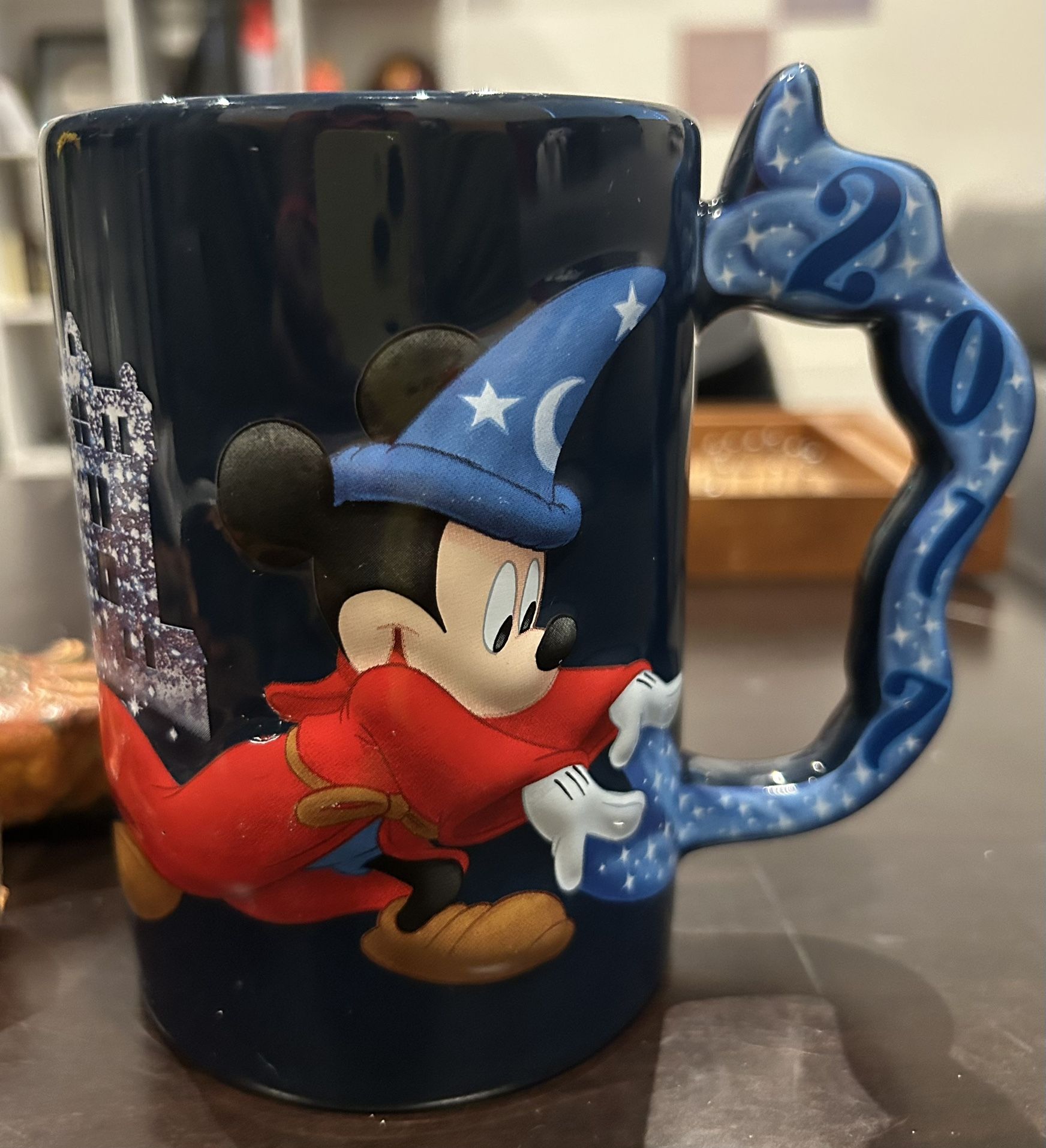 Rare Disney 2017 Mickey as The Sorcerer’s Apprentice 3D Disneyland Resort Mug
