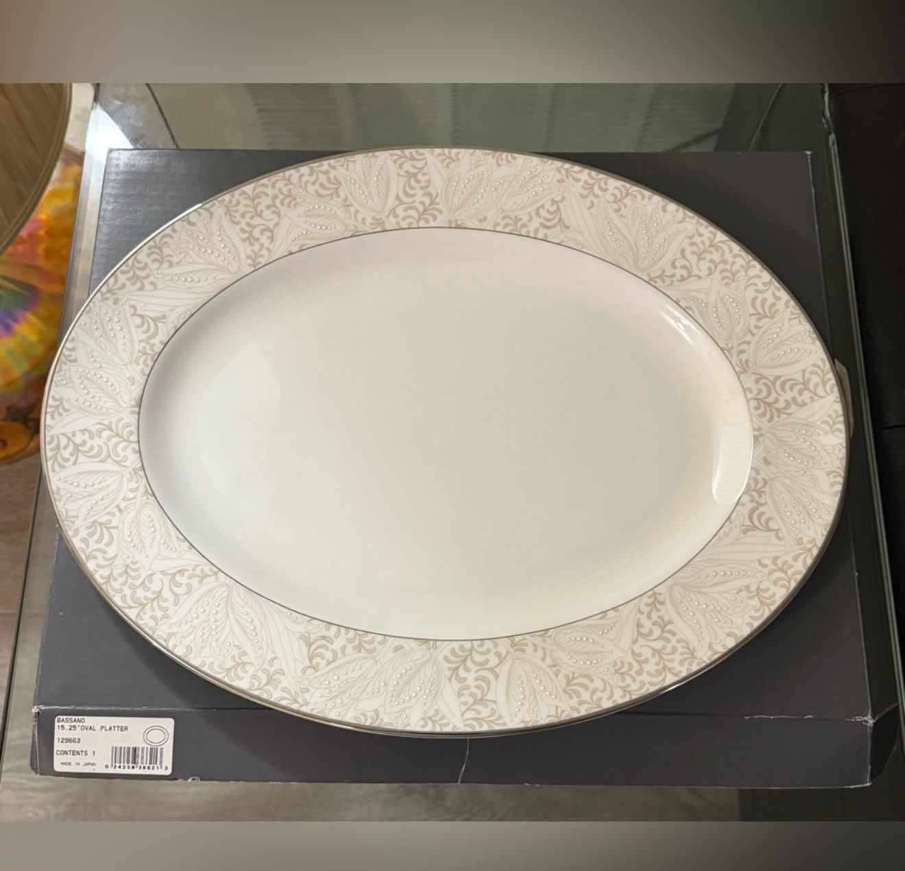 Waterford Fine china "Bassano" Platter New in box 15in