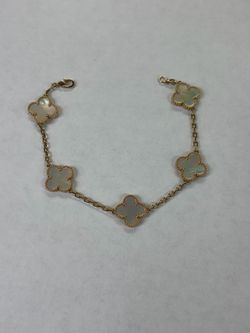 18K YELLOW GOLD CLOVER BRACELET