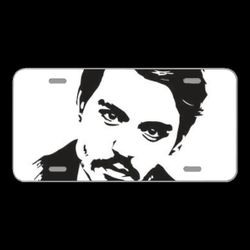 License Plate Novelty Car Front One Portrait Man People Actor
