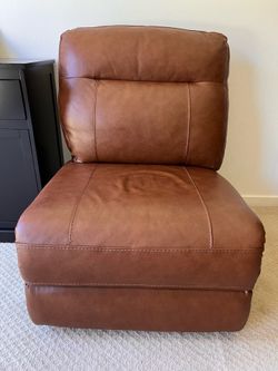 Power Recliner Chair - Brown Leather