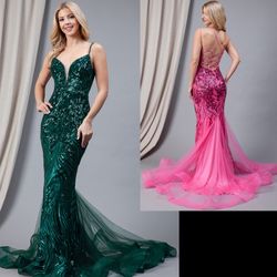 New With Tags Sequin Mermaid Prom Dress & Formal Dress $215