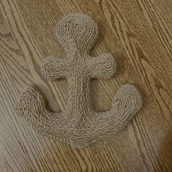Wicker Rattan Anchor Wall Hanging Nautical Woven Rope Handmade Philippines Beach
