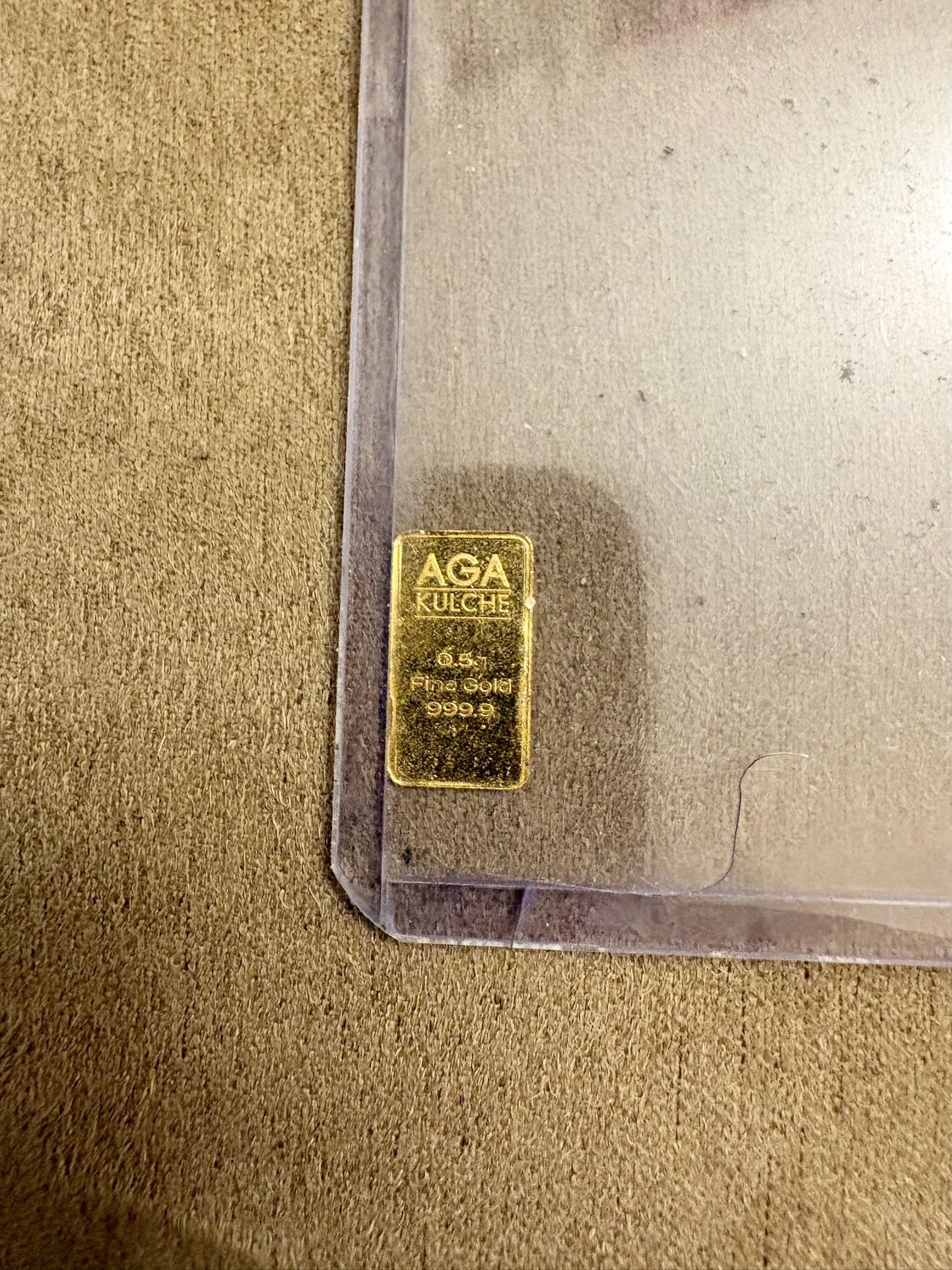 Gold Bar 0.5 Of A Gram Of Fine Gold