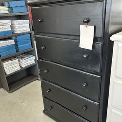 5 Drawer Solid Wood Dresser Chest W/full Extension Rails