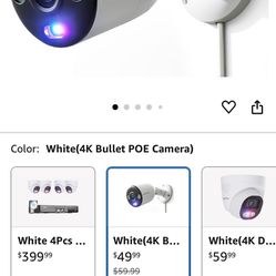 LongPlus 8MP 4K UHD Poe Wired Security Camera Outdoor for Security Cameras System, Cameras for Outdoor Home Security Spot Lights Color Night Vision, R
