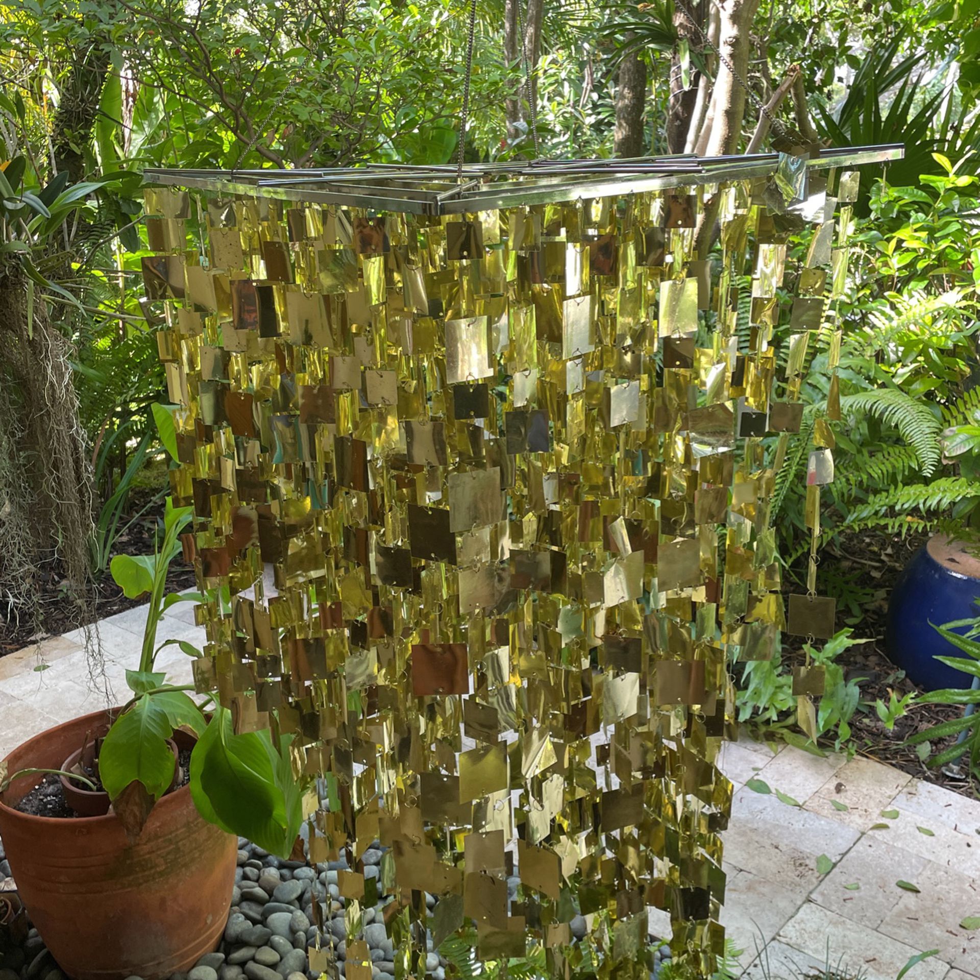 24”  Square  Hanging Gold Decorations 