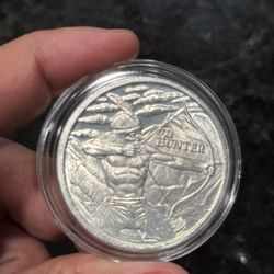1 Oz Silver Round (Very Detailed Hunter Design) 