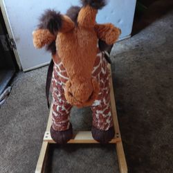 Wood Rocking Giraffe 