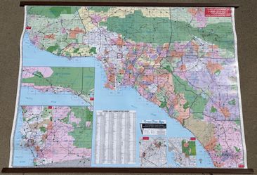 Laminated Wall Map of SoCal