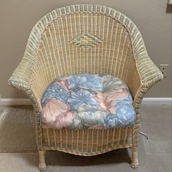 Wicker Chair with Cushion