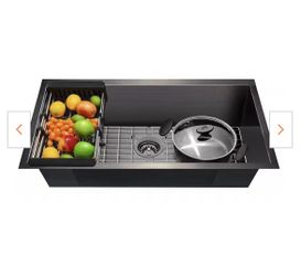 Akdy Black Under mount Kitchen Sink