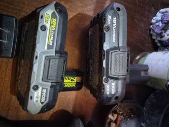 Ryobi one + grinder sawsaw drill charger 2xbatteries bag