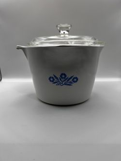 Vintage Corning Ware 1-Quart Sauce Maker P-55-B with Original ggPyrex Glass Lid - 4 Cup / 32 oz: