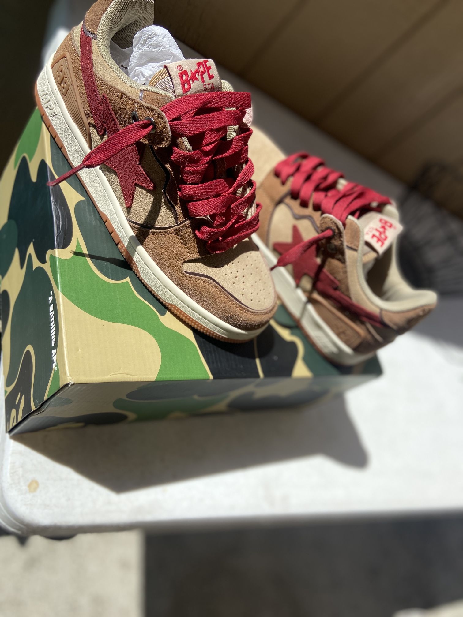 sk8 bapesta “wheat red”