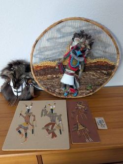 Native American Art - Sand Paintings, Mask . .