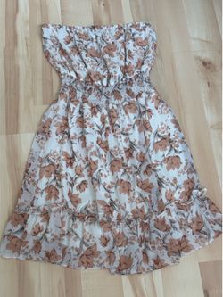SHE & SKY Floral strapless Dress