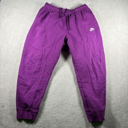 Nike Sportswear Club Fleece Women’s XL Purple Joggers Sweatpants Gym Run #854