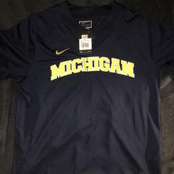 Michigan Dri Fit Baseball Jersey 