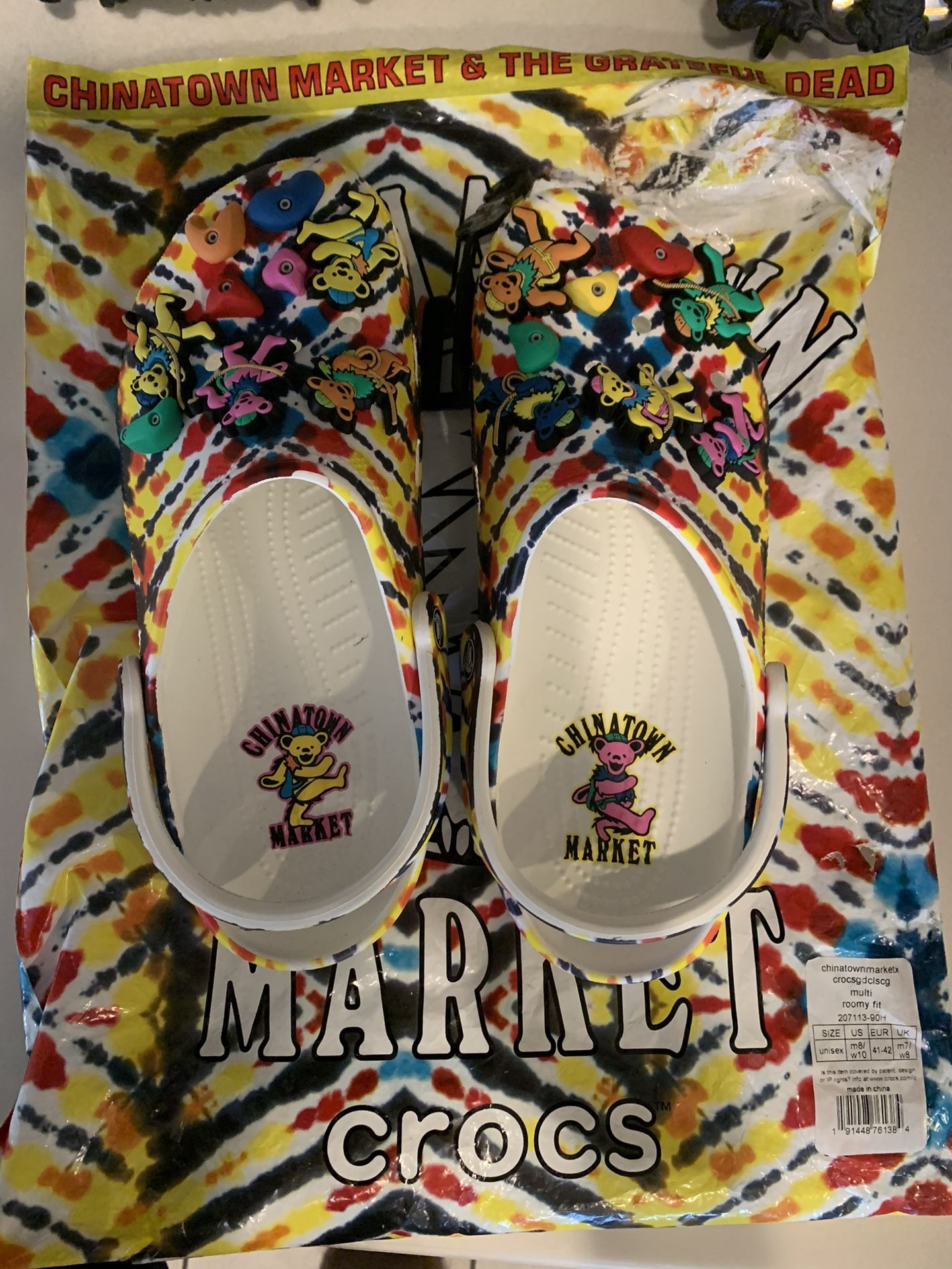 Chinatown Market x Grateful Dead Crocs Classic Clog Size 8