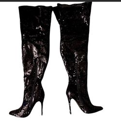 Sequin Boots 