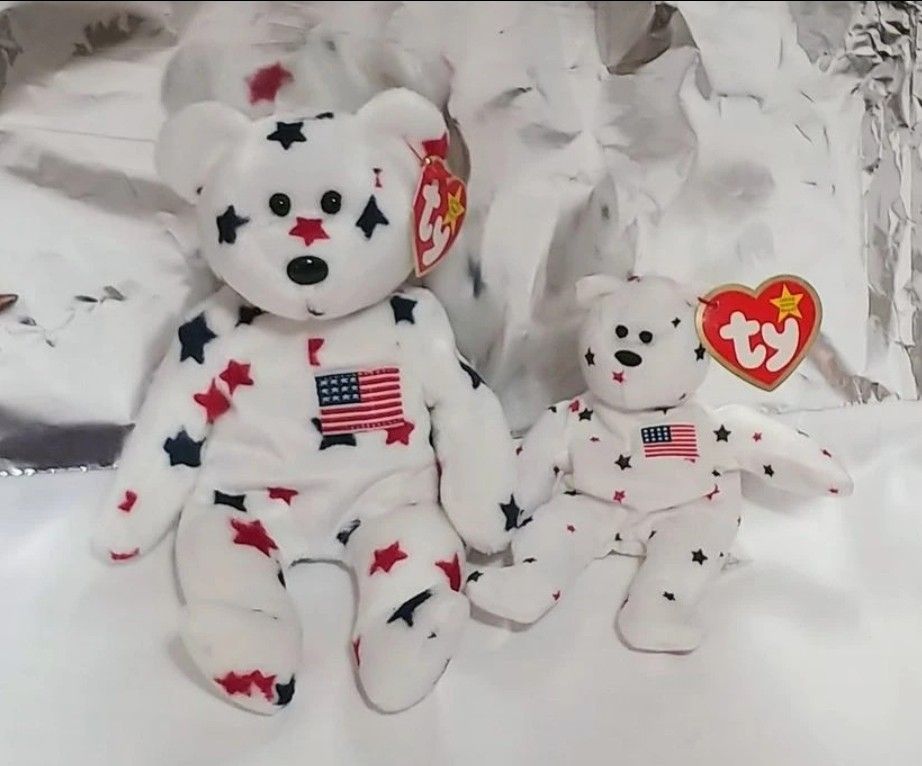 Glory the Bear & TEENIE Beanie Glory: TY Beanie Baby 4th of July EXCLUSIVE in US