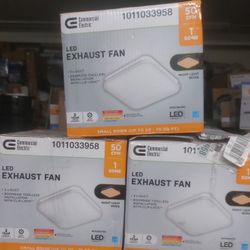 50 CFM Ceiling Mount Room Side Installation Bathroom Exhaust Fan with Adjustable Color Temperature LED and Night Light