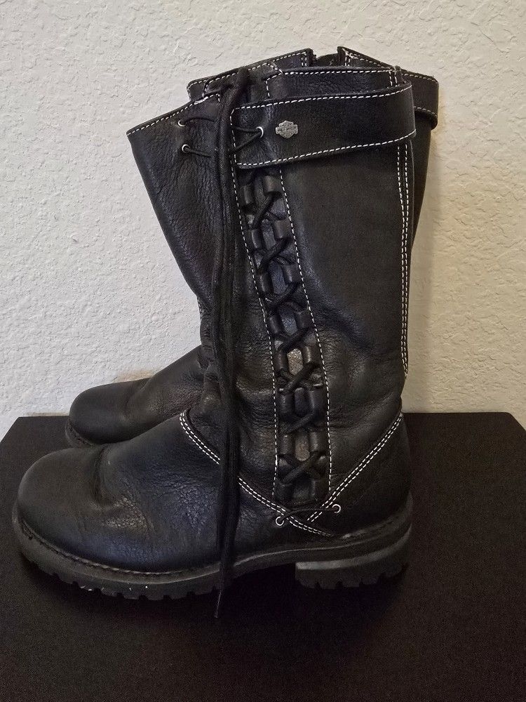 Harley-Davidson Women's Leather Riding Boots – Size 7 – Like New!