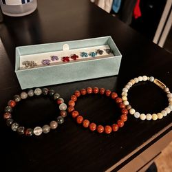 Bracelets and earings