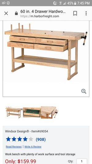 Work Bench From Harbor Freight With Tool Storage For Sale In