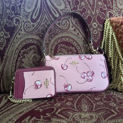 Coach Nolita 19 and Zip Card Cherry Print 