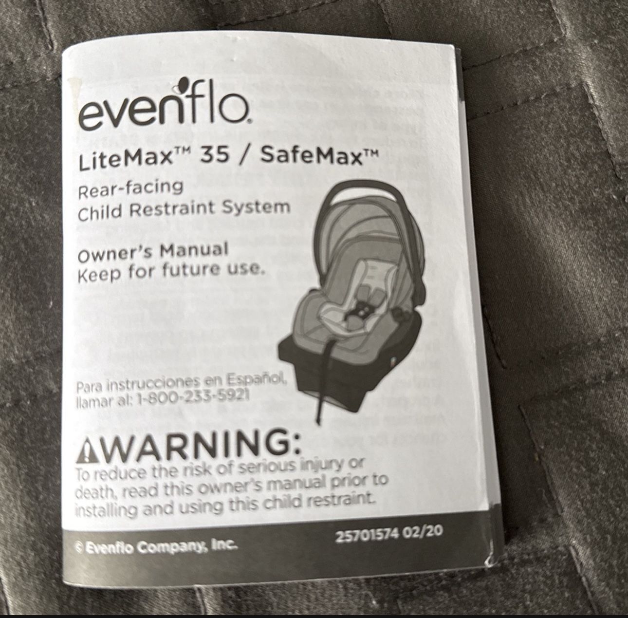 Evenflo Infant Car Seat Never Used