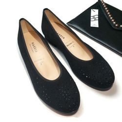 Hassia Bologna-G Flats With Swarovski Crystals Sz 7