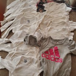 Baby White Onesies 