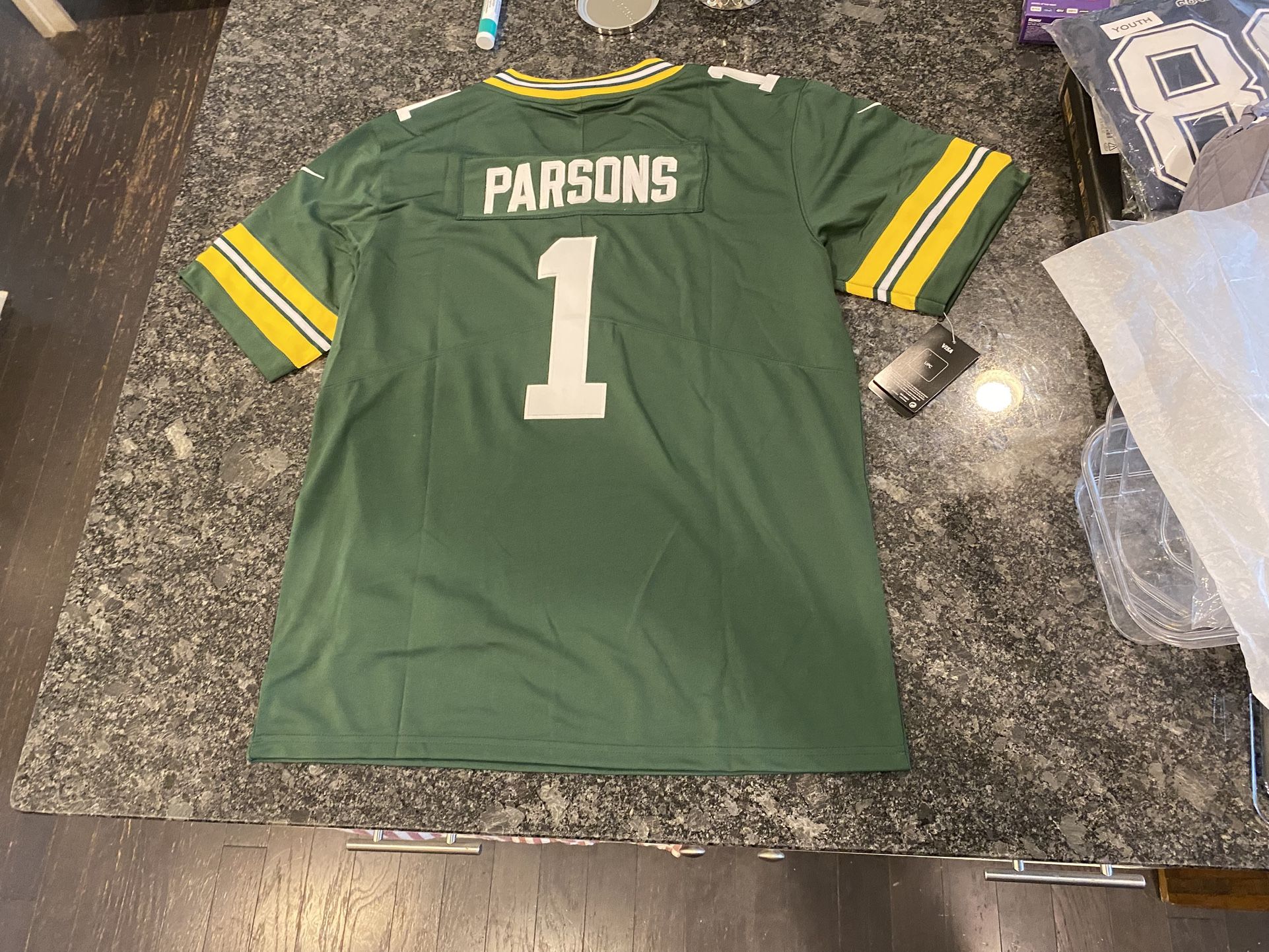 Green Bay Packers #1 Parsons Adult Sizes Small Up To 3XL 
