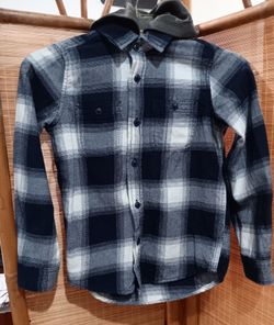 Boys Place hoodie flannel shirt