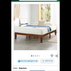 Wooden California king platform bed frame