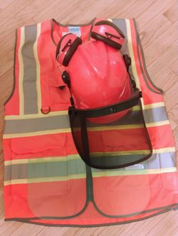 Neon Helmet And Vest