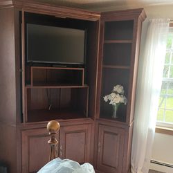 Entertainment Center Solid Wood 