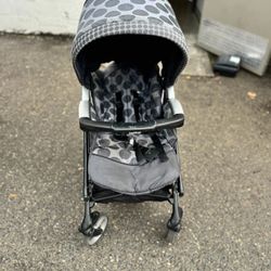 Peg Perego Compact White Stroller Polkadot