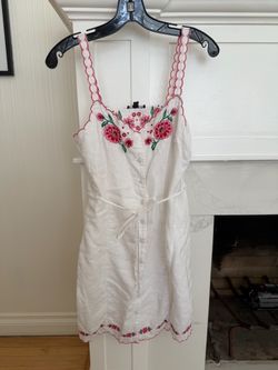 JCREW White Floral Embroidered Mini Dress