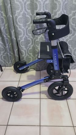 Brand new all terrain rollator/walker - large pneumatic tires - legs fold up