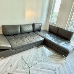 Modani Leather Sectional Couch Bed REDUCED