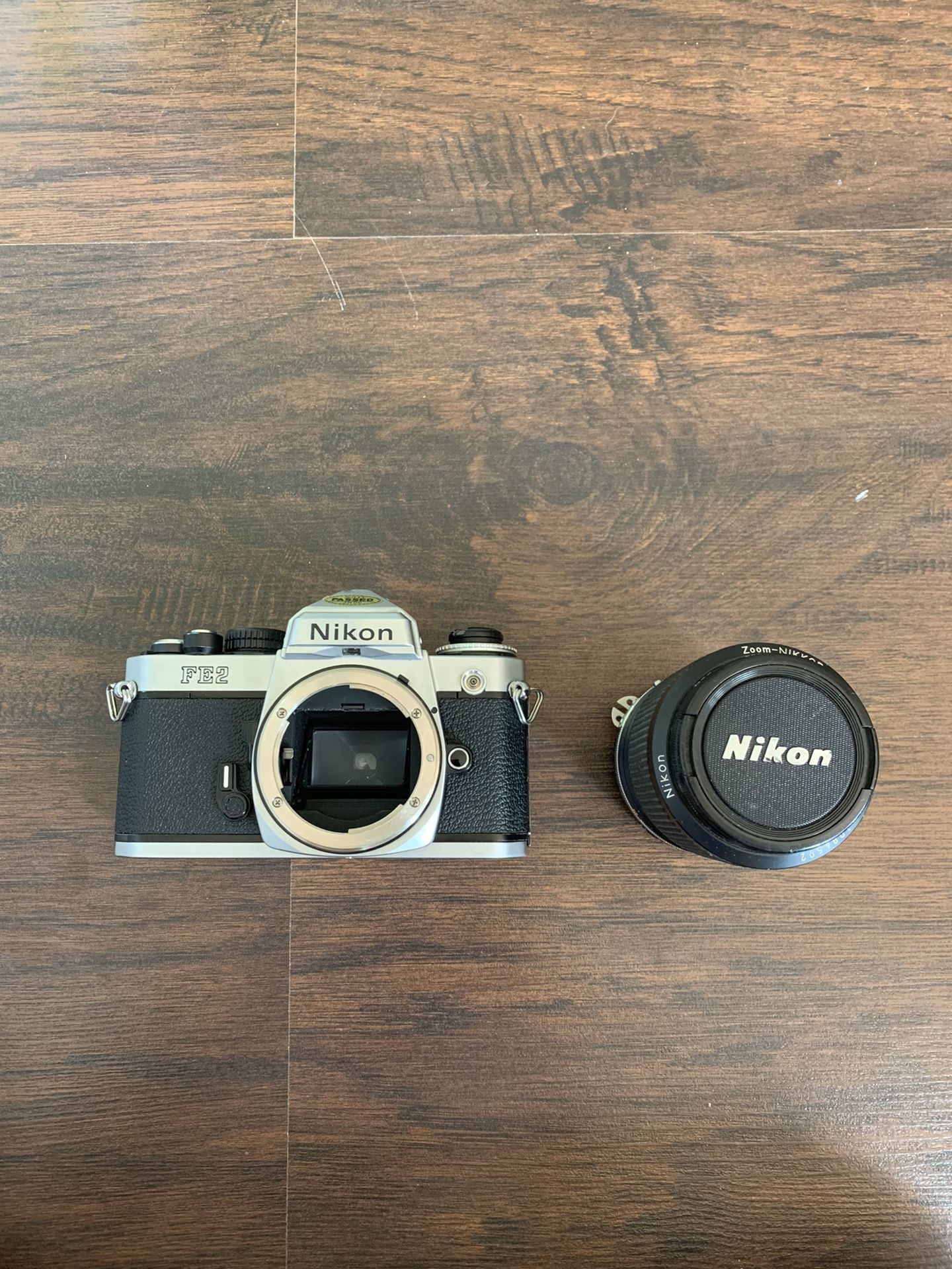 NIKON FE2 35mm SLR Film Camera w/ Nikon NIKKOR 35-105mm Lens