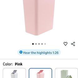 NEW Pink trash can
