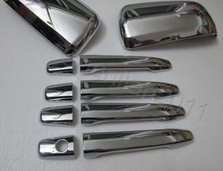 Chrome Side Mirror Door Handle Cover Trim for 2008-2016 Mitsubishi Lancer EX