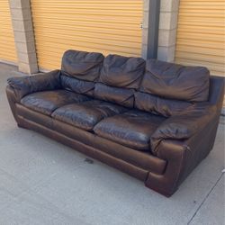 Brown Leather Couch Free Delivery 