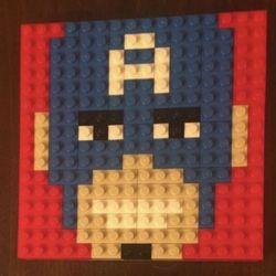 Lego Captain America Mosaic