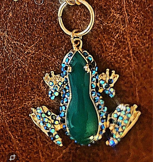 FROG RHINESTONE LANYARD