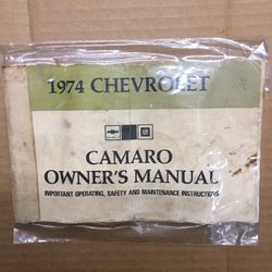 Vintage 1974 Owners Manual 